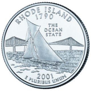 2001 - Rhode Island State Quarter (D) - Click Image to Close